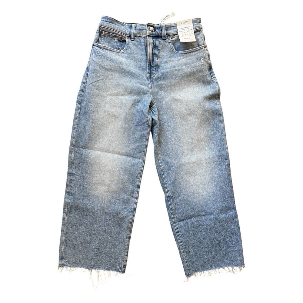 Madewell The Petite Perfect Vintage Wide-Leg Crop Jean Hallstead Wash NWT 28P